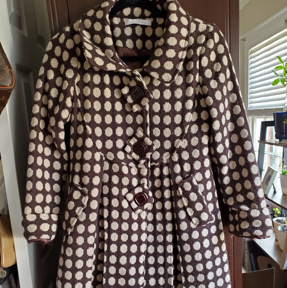 Polka dot dress coat